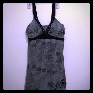 💕NEW SoCal blk &grey rose design dress or swimsuit coverup SzXL Rare Find NEW